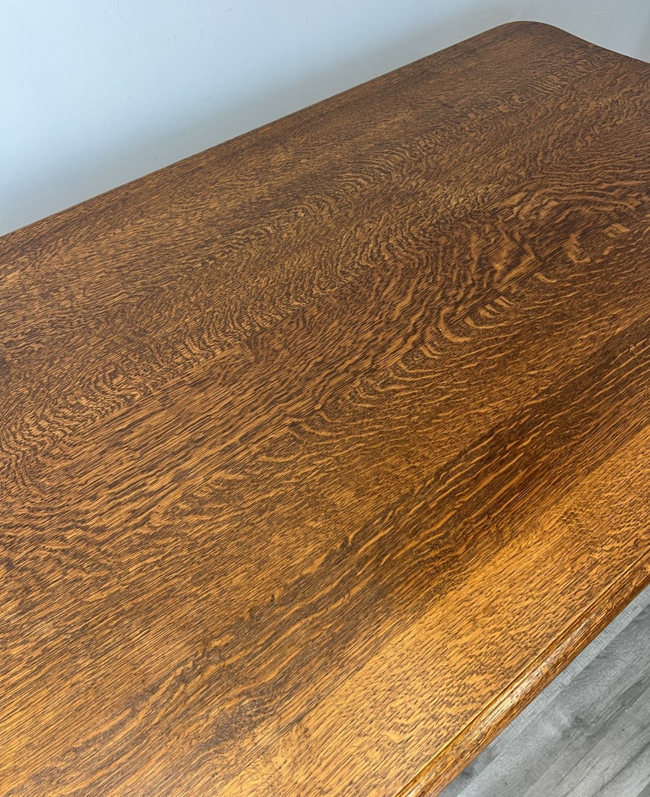 599.0 Dining Table Vintage French Carved Oak Solid Dining Table Lot 4753 photo