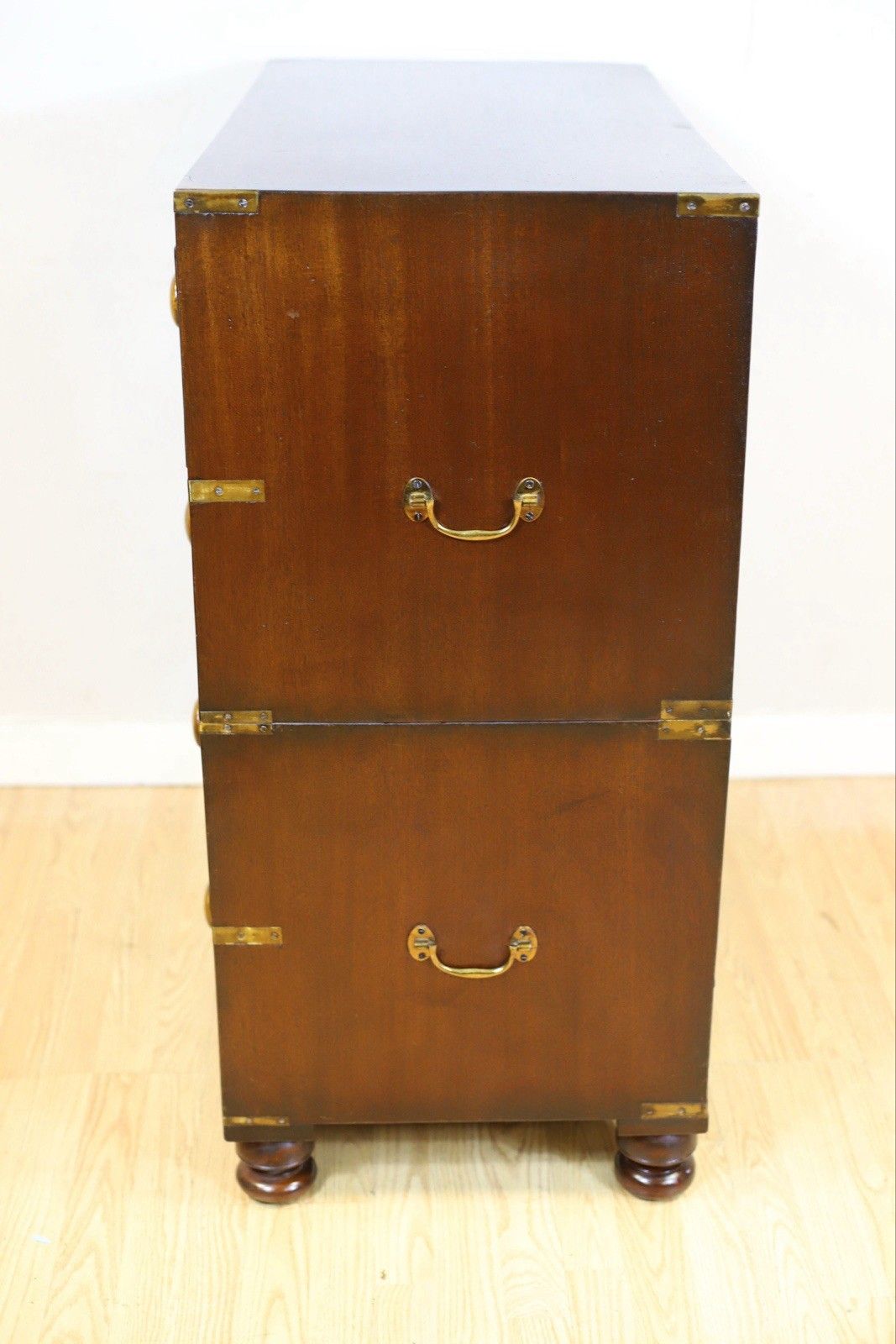 Antique Mahogany Military Campaign Chest Of Drawers photo vinterior