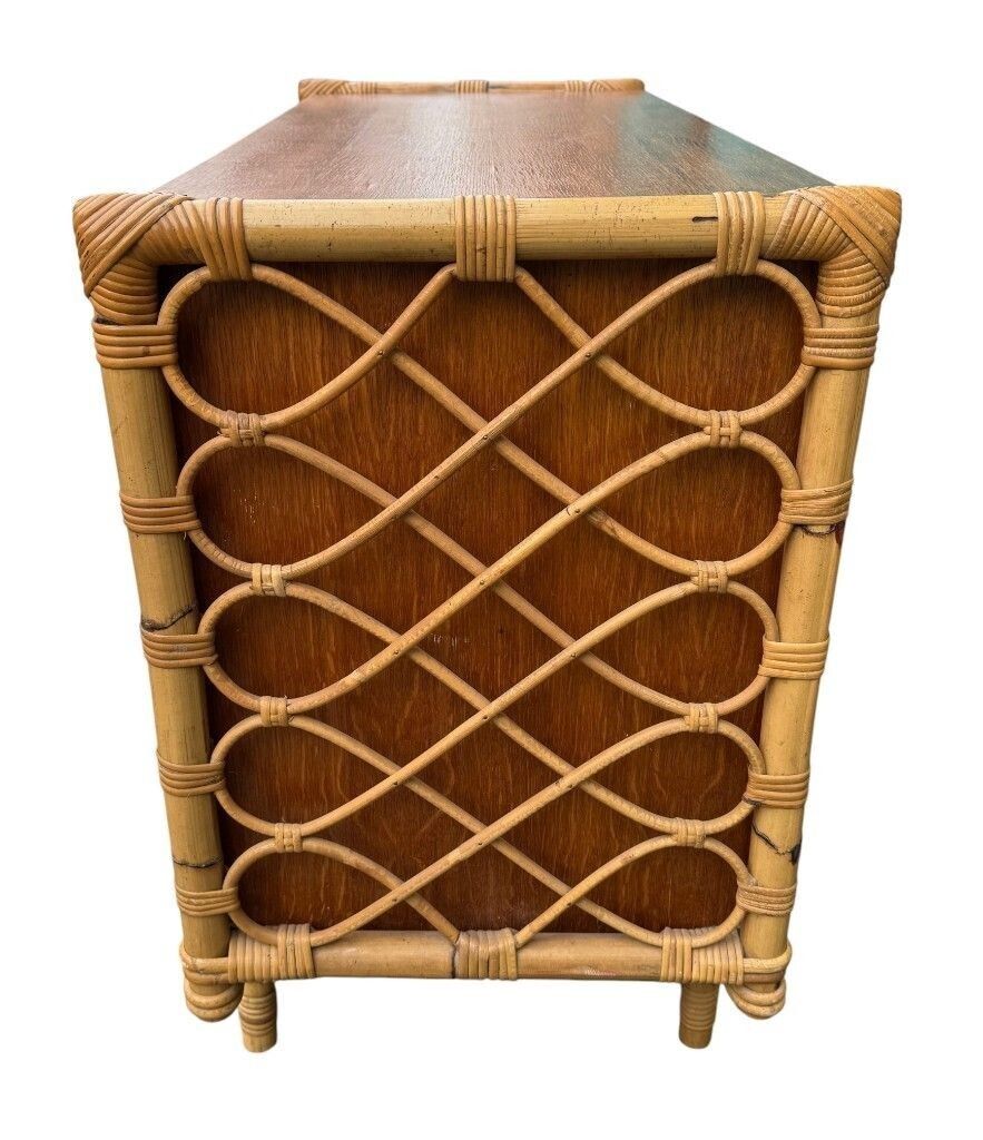 An Italian 1970s Bamboo And Beech Wood Chest Of Drawers photo vinterior