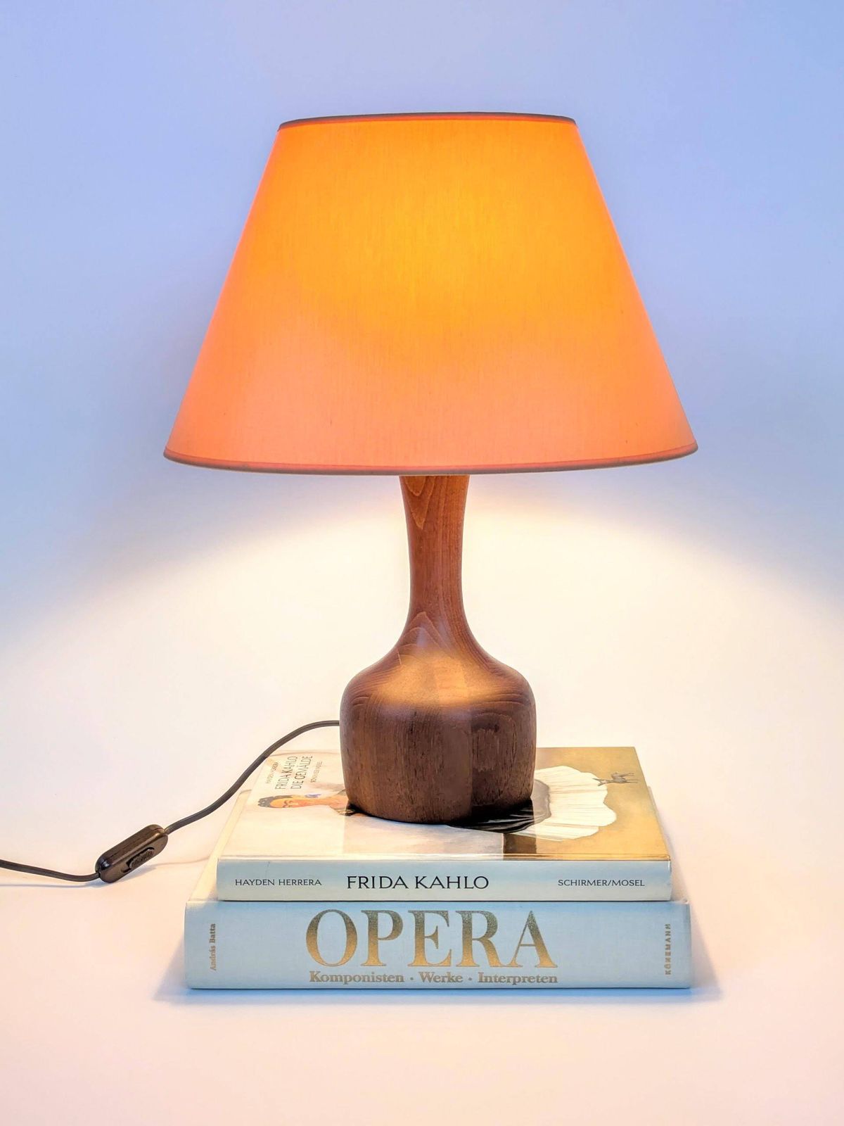 Midcentury Scandinavian Teak Table Lamp By Domus, Denmark, 1960s photo for sale