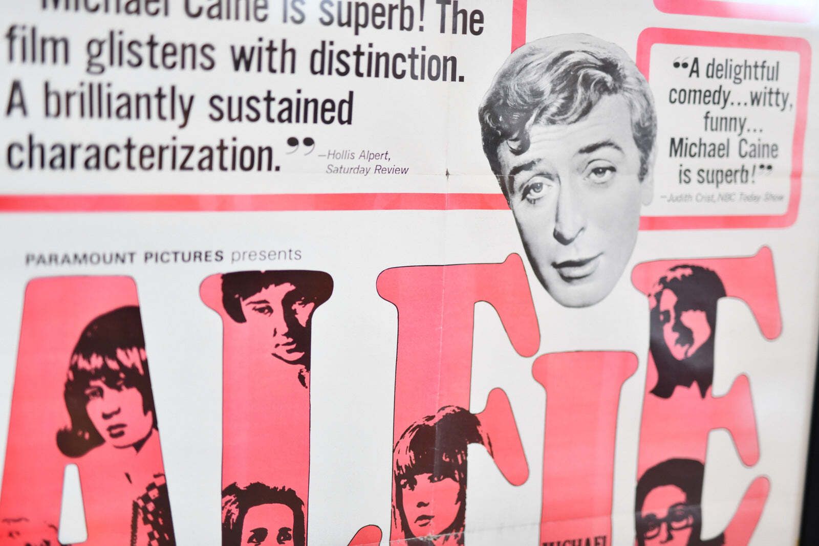 Original Framed Us Film Poster 'Alfie' Circa 1960's photo vinterior