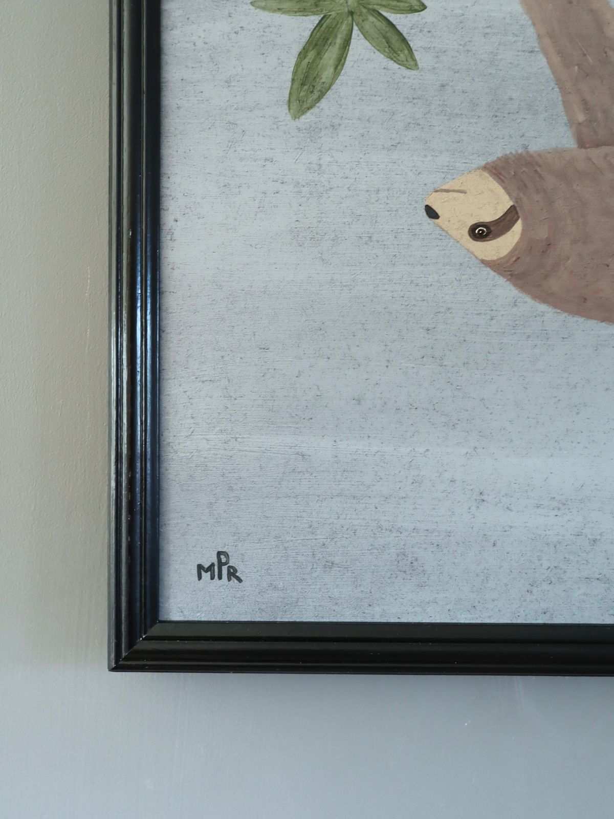 photo furniture Hanging Sloth In Oil Onto Panel
