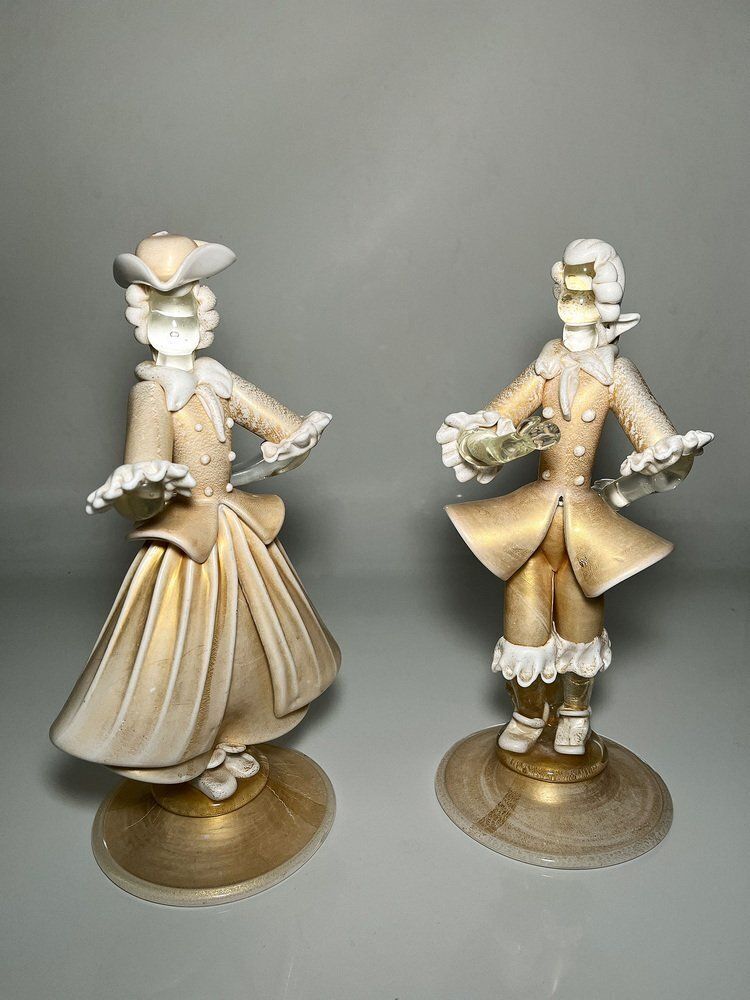Murano Glass Figurines From Cenedese Vetri, Italy, Set Of 2