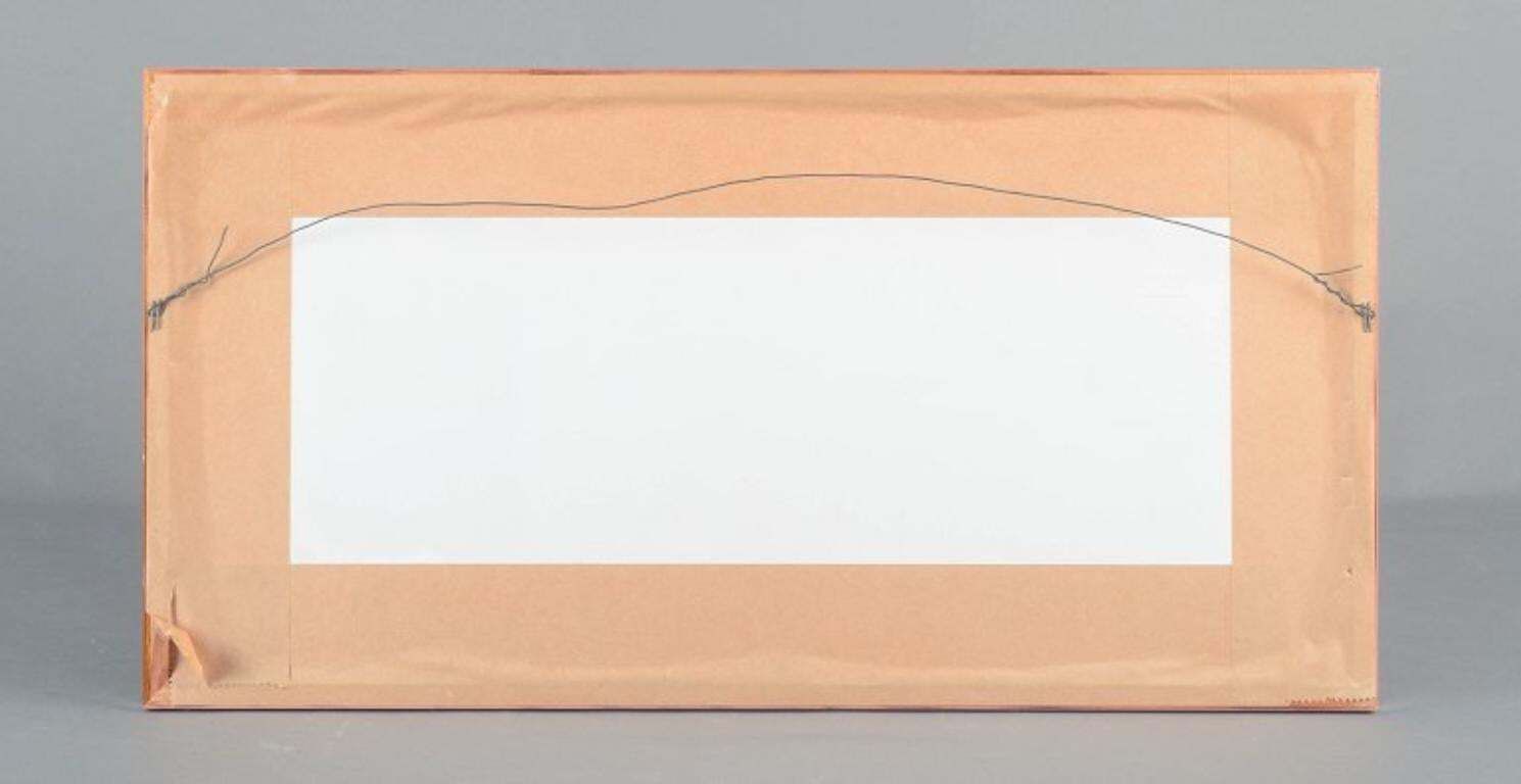 Gunnar Fohlin, Sweden. Oil On Cardboard. Abstract Landscape, 1979 photo 457.0