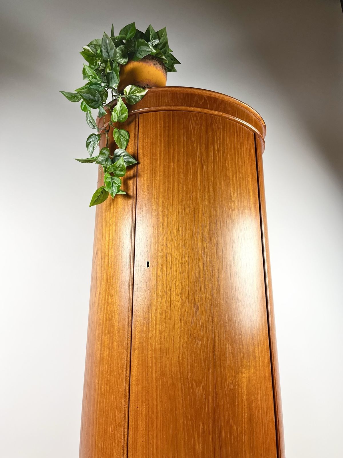 Johannes Sorth For Bornholm Møbelfabrik Teak Pedestal Cabinet, Danish 1960s photo for sale