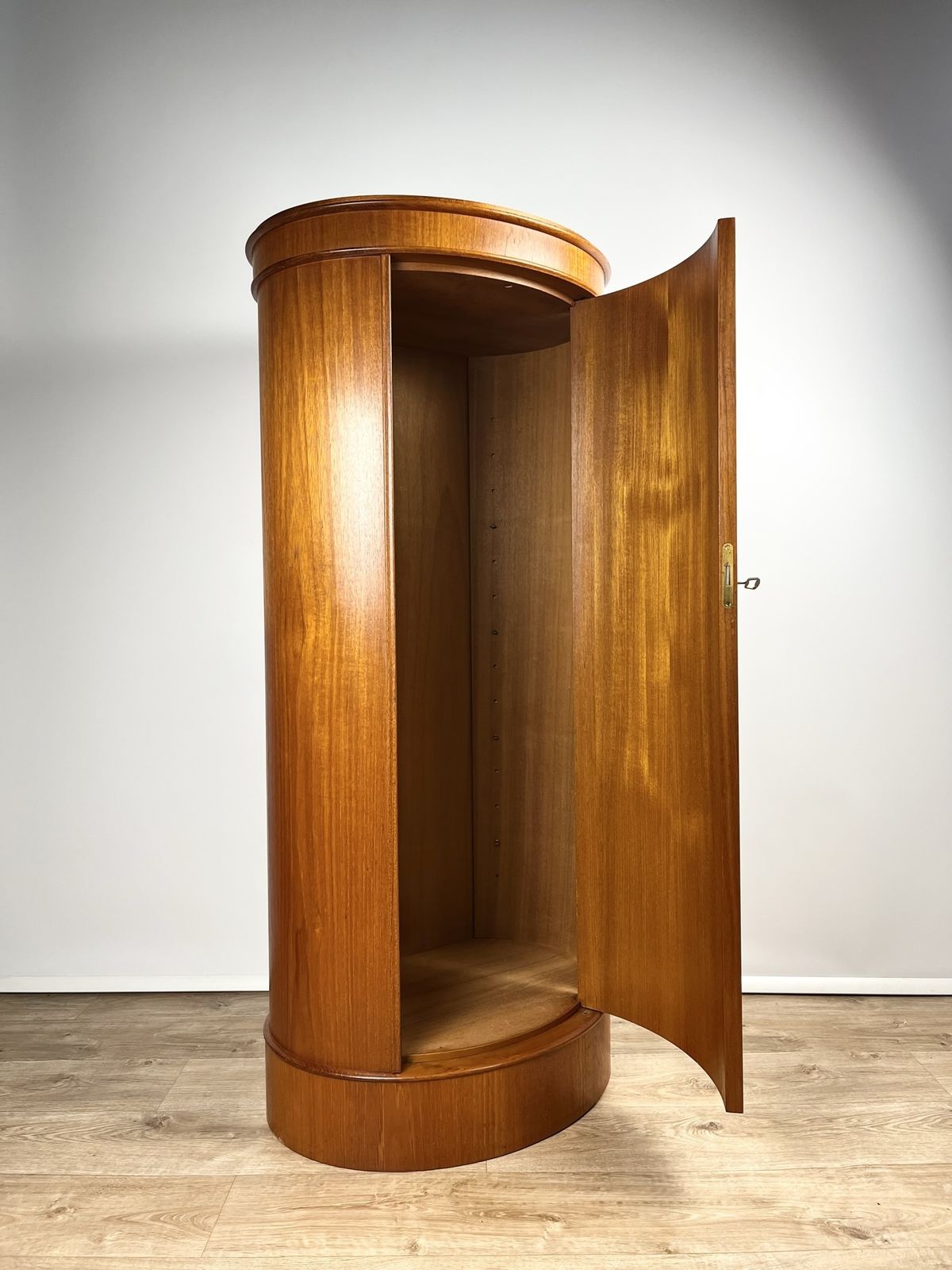 Johannes Sorth For Bornholm Møbelfabrik Teak Pedestal Cabinet, Danish 1960s photo vintage
