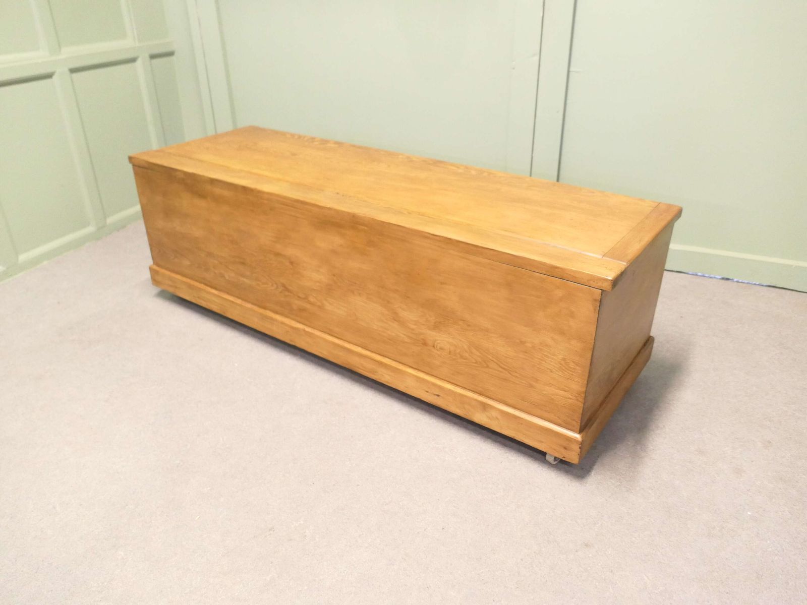 Long Narrow Victorian Pitch Pine Box photo buy