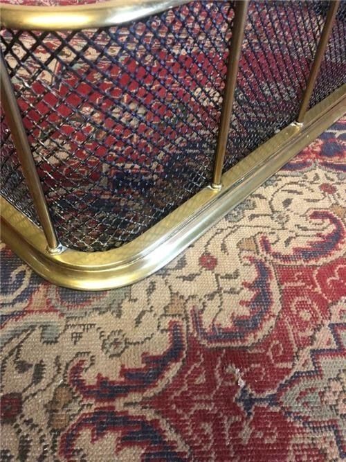 Victorian Brass Fire Fender. 0389 photo 270.0