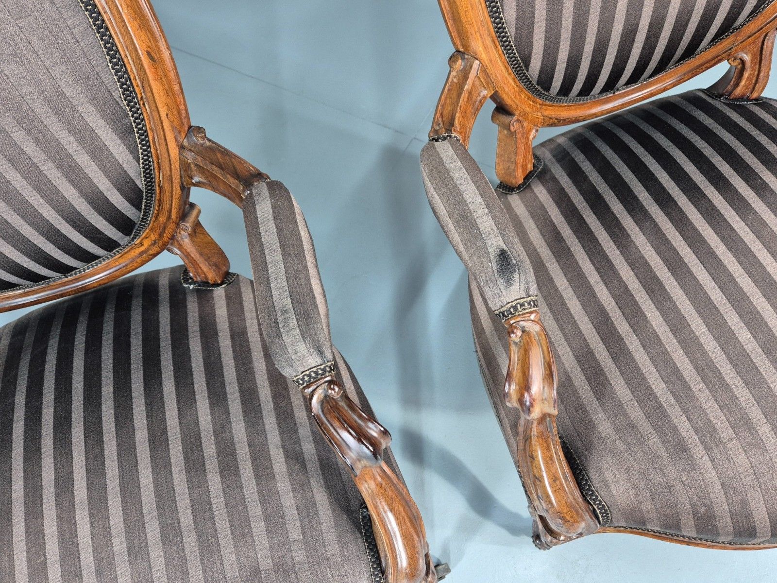 2 Antique Rococo Armchairs Walnut Frames 1880s Denmark Quality  Eb11331 Vclo photo buy