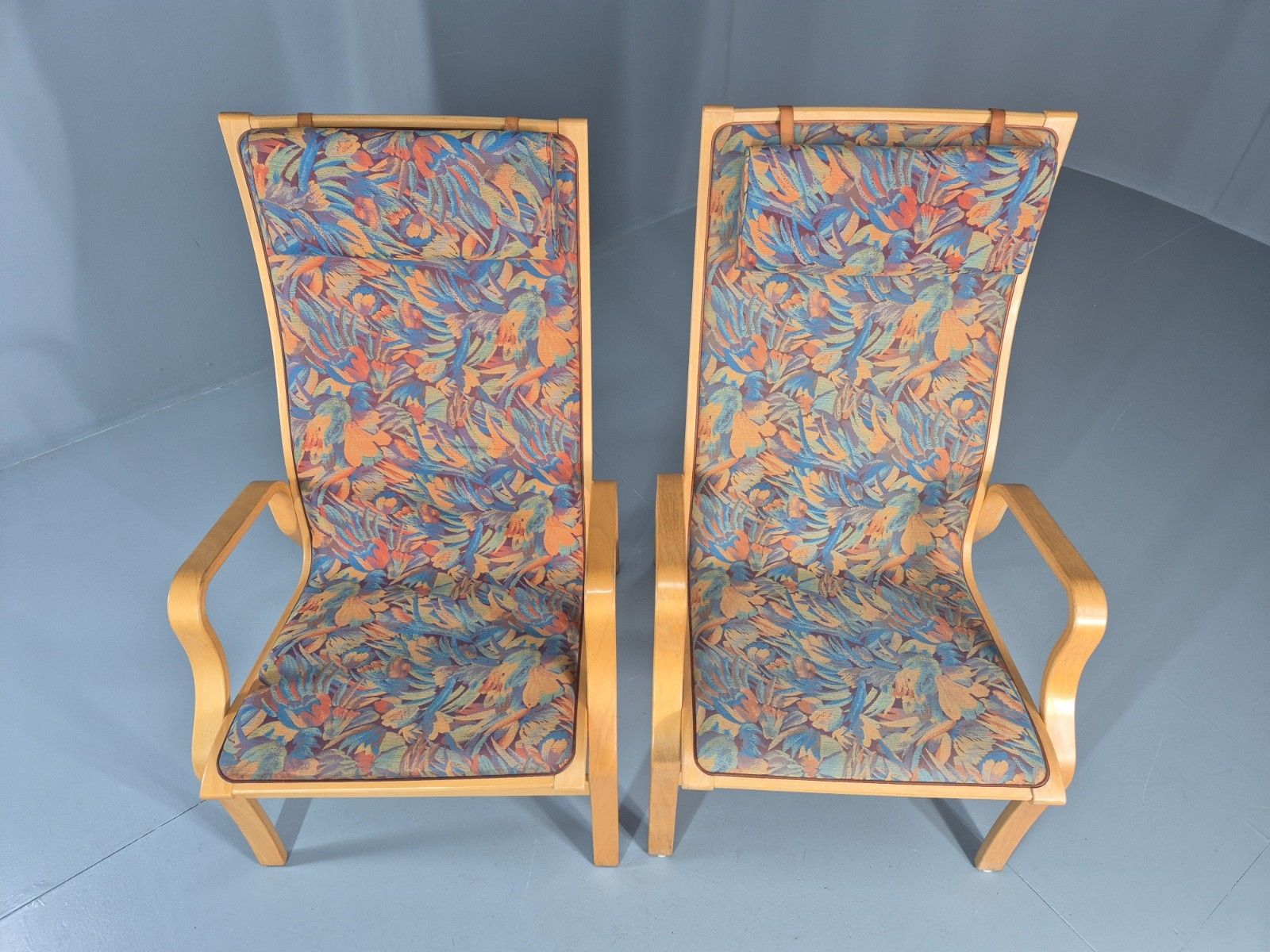 2 Vintage Bentwood Lounge Chairs Finn Ostergaard 1980s Retro Mcm Eb11338 Mben photo vinterior