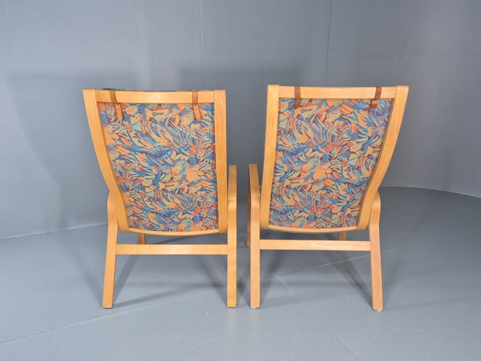 photo vinterior 2 Vintage Bentwood Lounge Chairs Finn Ostergaard 1980s Retro Mcm Eb11338 Mben