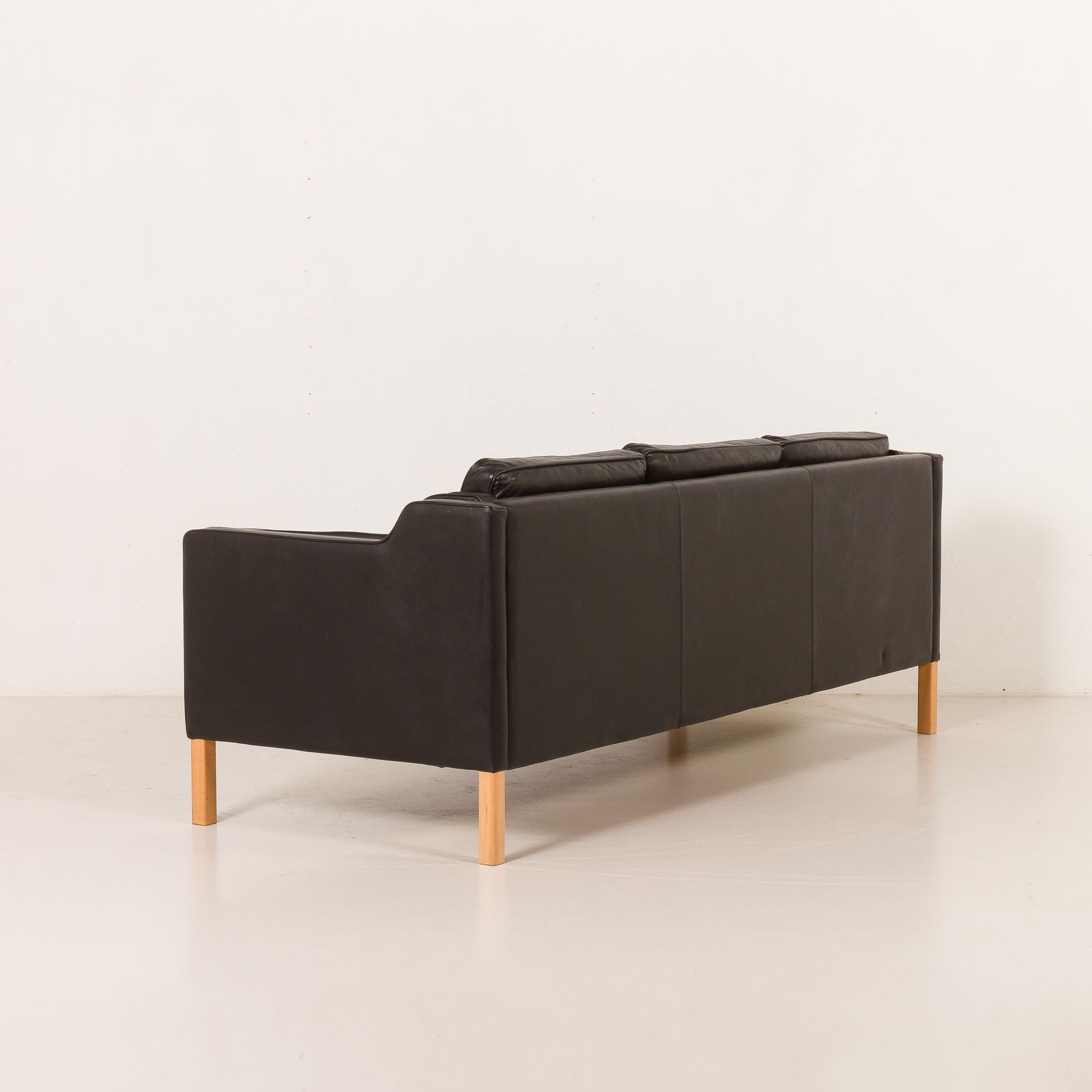 Stouby Black Leather Sofa, Denmark 1970s photo 1785.0