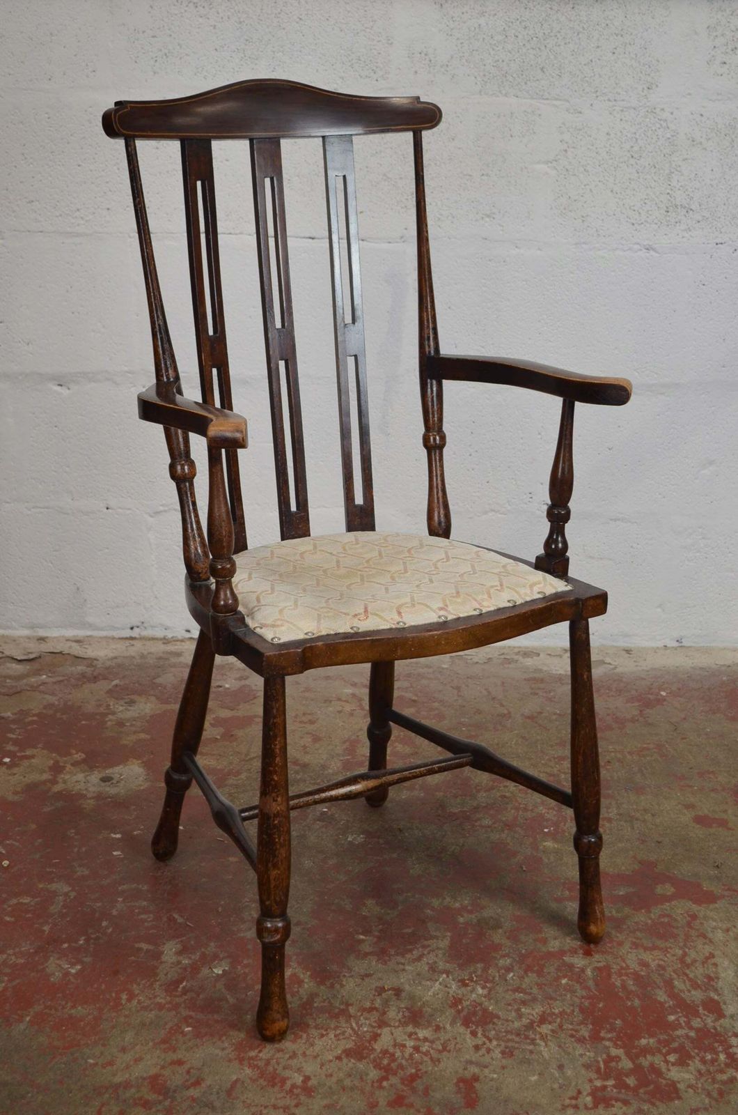 A Mahogany Arts & Crafts Elbow Chair photo for sale