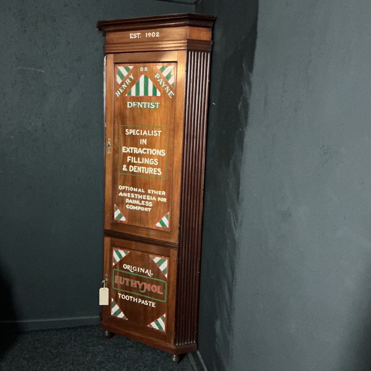 Dental Corner Cupboard, 1900s, Walnut