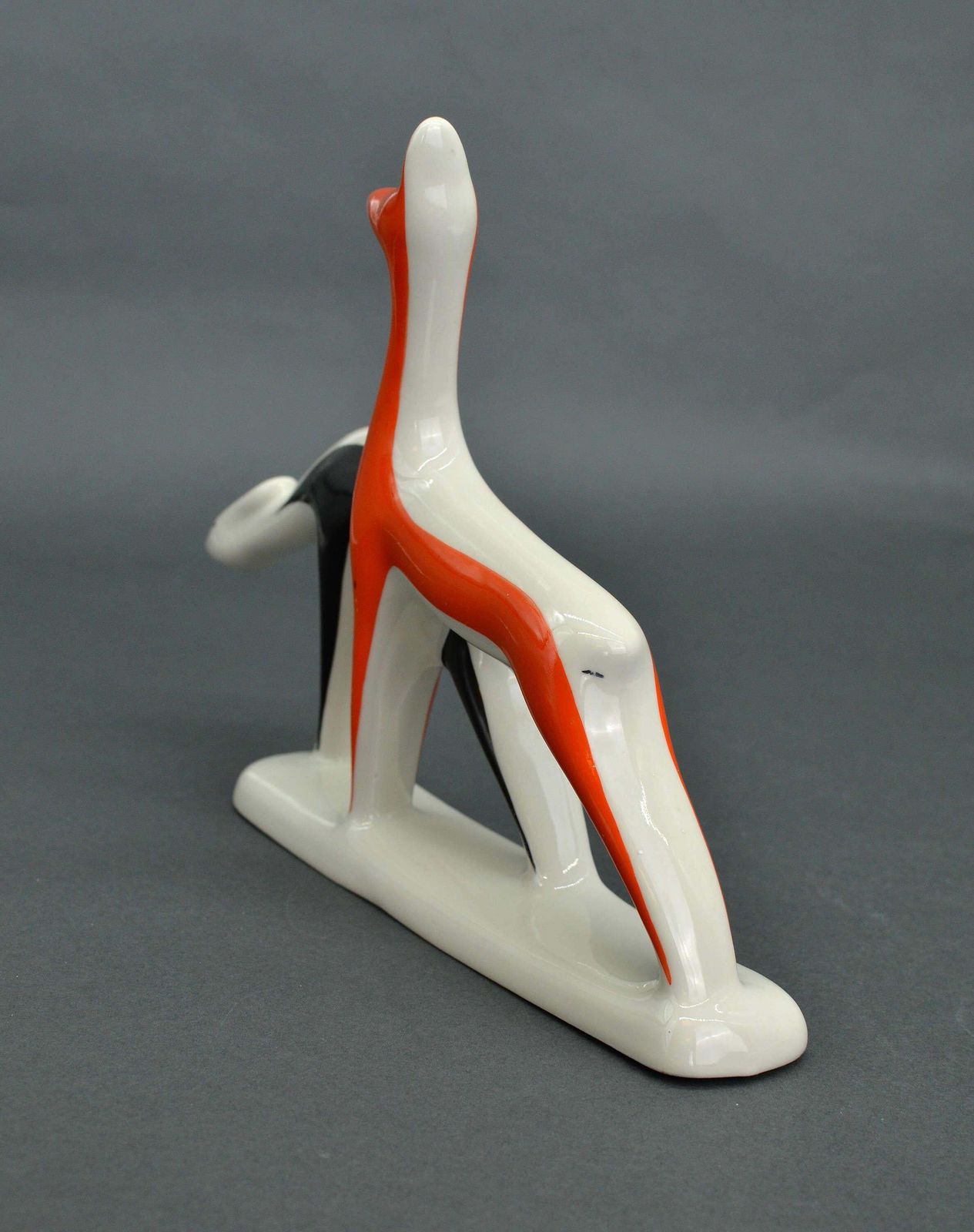 Levon Agadzhanyan Deers, Art Deco Figurine. Porcelain, Hand Painted. Riga Porcelain Factory 1963 photo furniture