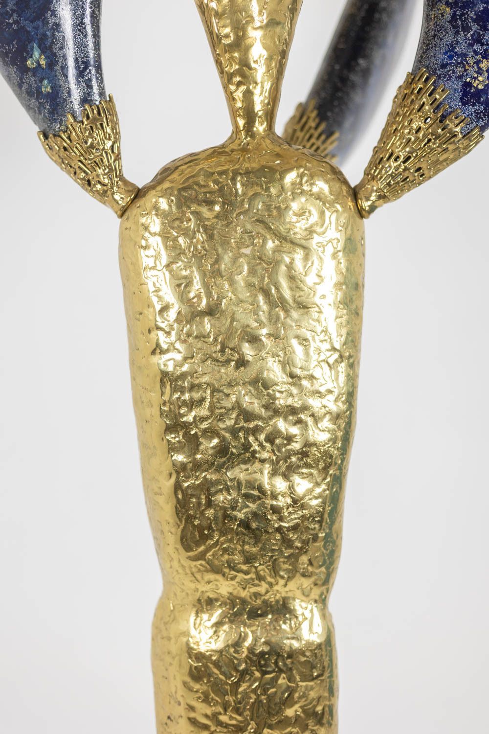 Jacques Duval Brasseur, Large Cactus Sculpture In Gilded Brass. 1992 photo buy