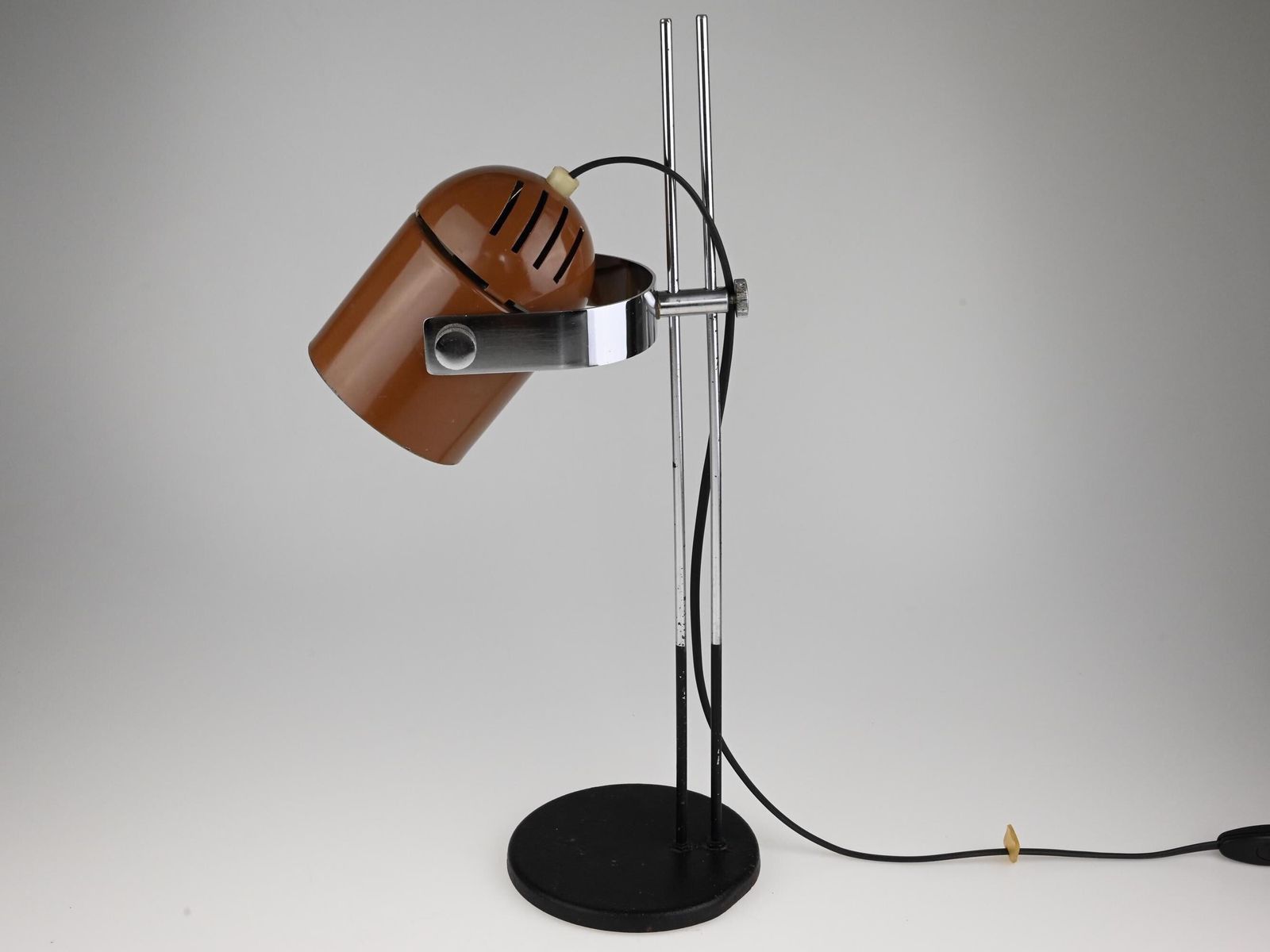 Mid Century Brown Lamp, Mid Century Lighting, Table Lamp, Desk Lamp, Vintage Lamp, Bedside Lamp, Table Light, Lighting