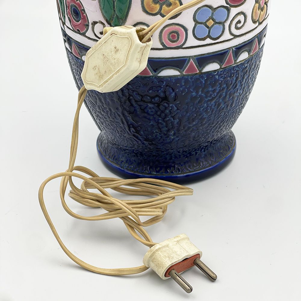 Swallow Lamp Base "Amphora" Czecho Eslovaquia, 1920 photo vintage