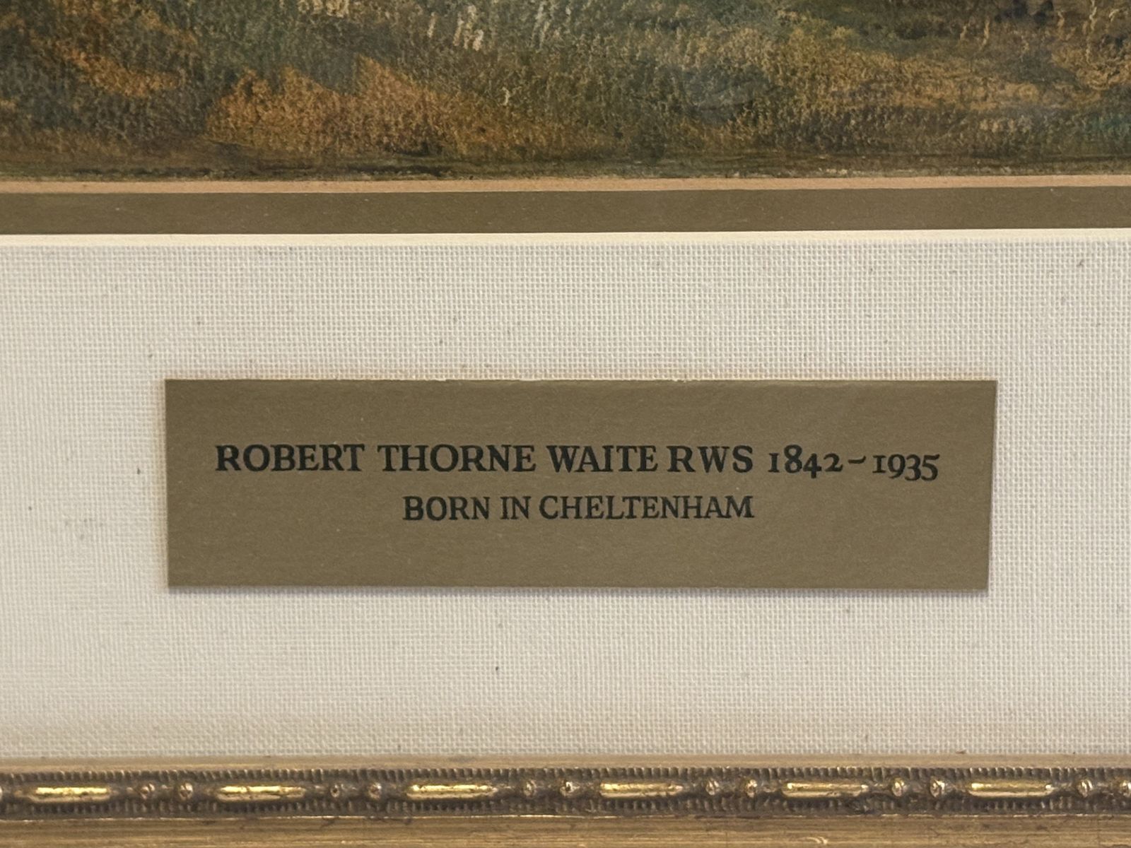 Watercolour Of Figures And Cows In Front Of A River By Robert Thorne Waite Rsw (1842 1935) photo 695.0