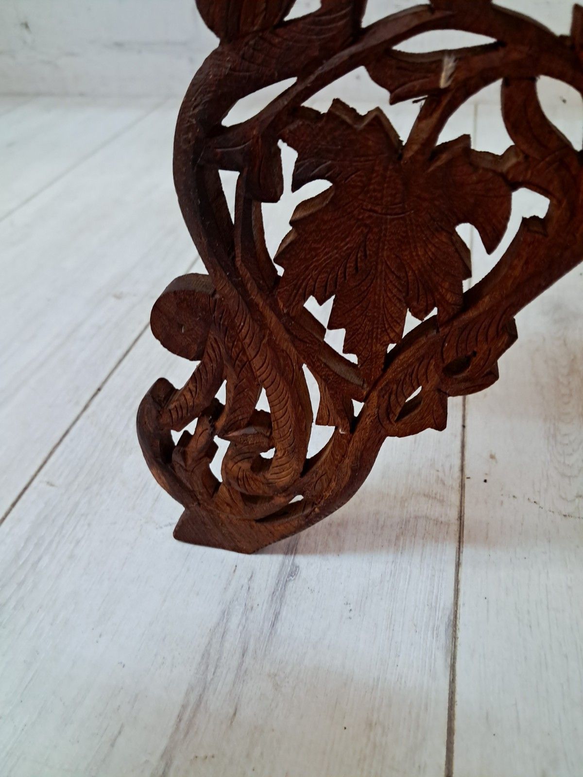 175.0 Vintage Oriental Table Carved Plant Or Side Table Antique 1920 photo