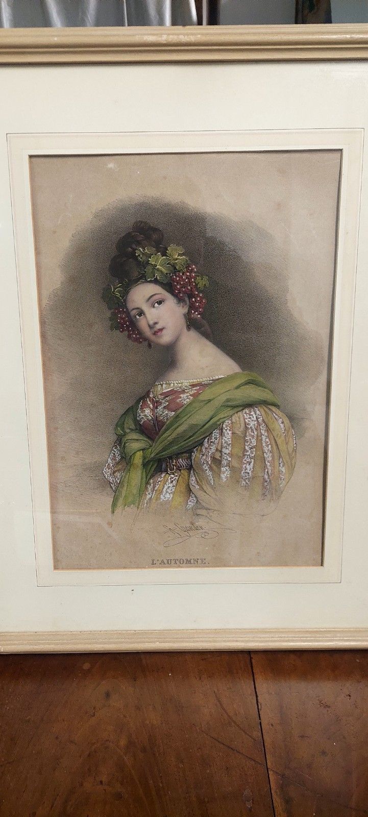 photo vinterior 4 Antique Henri Grevedon The 4 Seasons Watercolor Lithographs