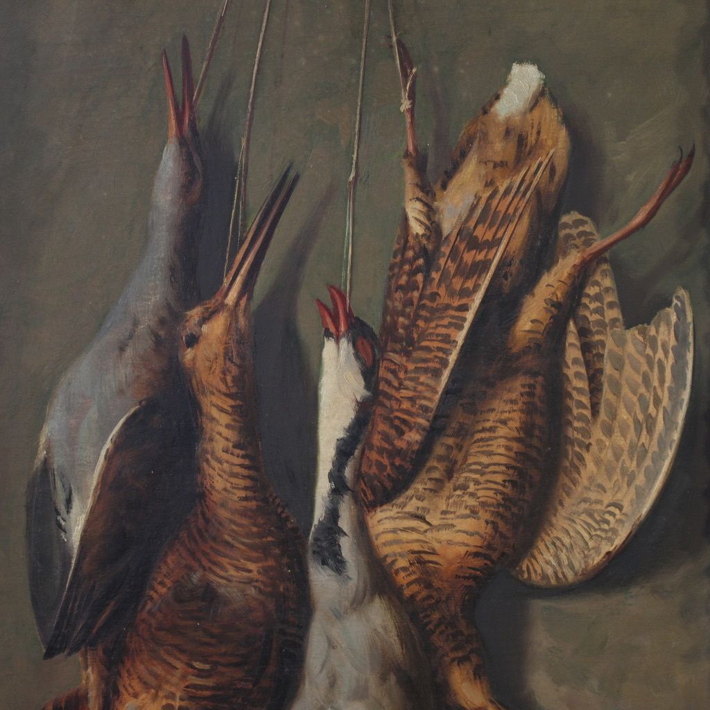 20th Century Italian Painting, Still Life With Game photo Art