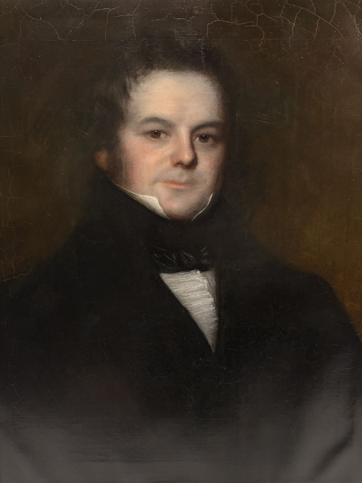 Portrait Of A Gentleman On Canvas, Back Inscribed Waterhouse 1837 photo Art