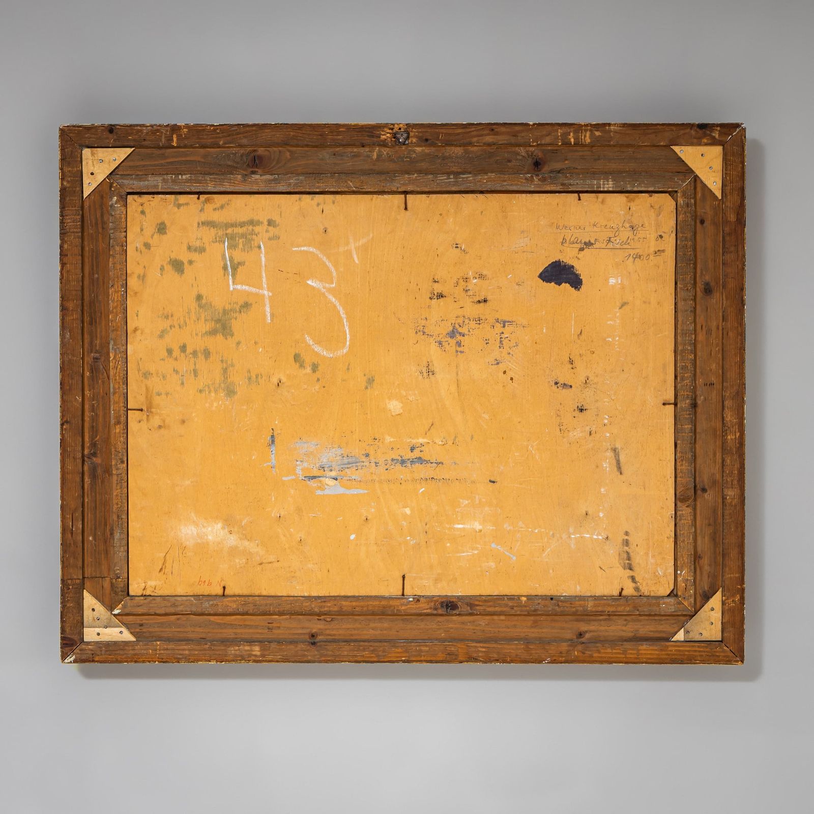 Kunst Werner Kreuzhage (1904–1989), Blauwe Vis, Olieverf Op Hout, Abstract, 1955 photo