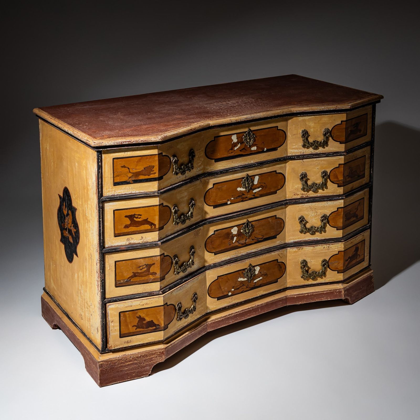 Painted Baroque Chest Of Drawers, Italy, Mid 18th Century photo furniture