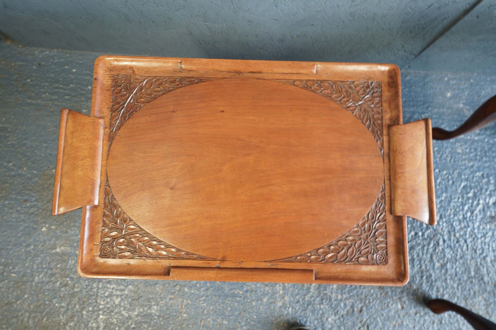 Harlequin Pair Of Queen Anne Revival Walnut Tray Top Tables – British, Circa 1920s photo Furniture