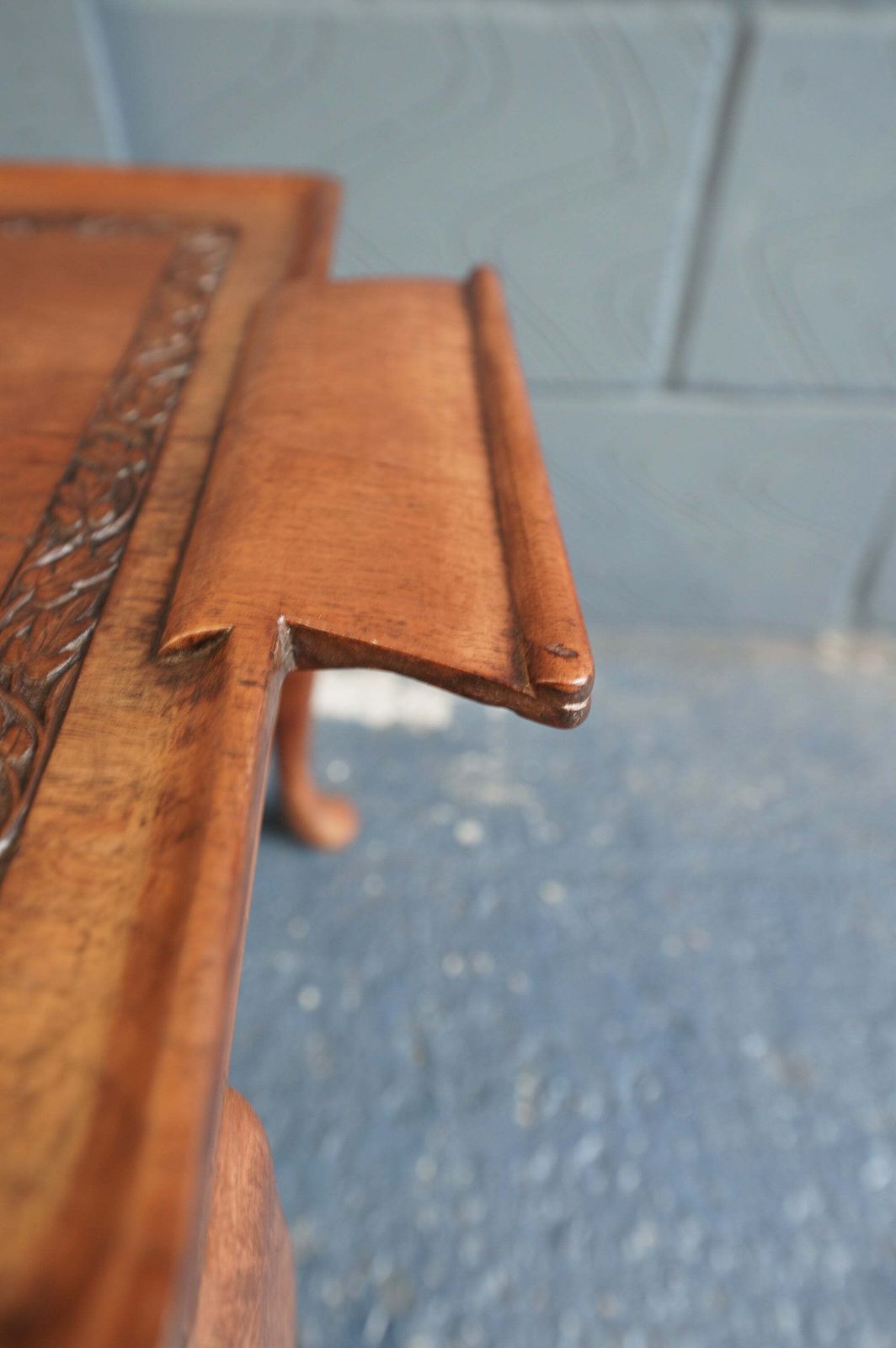 365.0 Harlequin Pair Of Queen Anne Revival Walnut Tray Top Tables – British, Circa 1920s photo