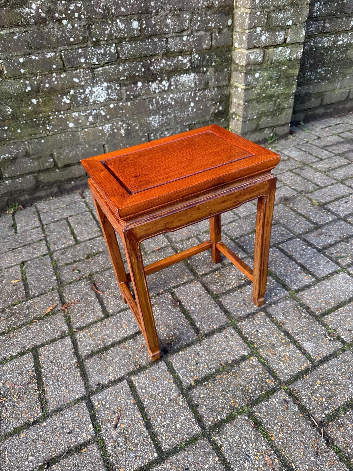 Small Vintage Teak Side Table Oriental Style Nesting Table 1980s 1990s Hardwood Furniture 2 photo buy