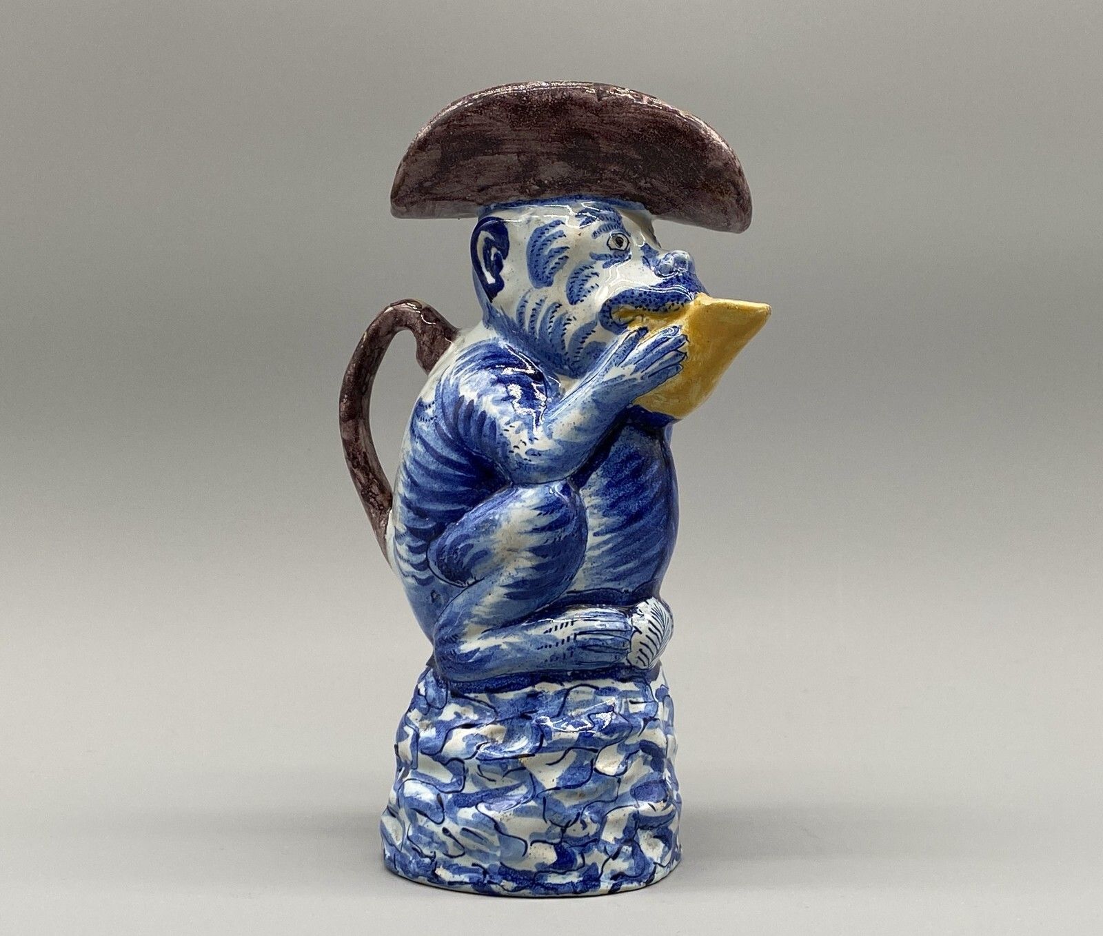 18thc Antique Dutch Delft Faience Monkey Toby Jug By: Pieter Verburg (1756 1789) photo Home Decor