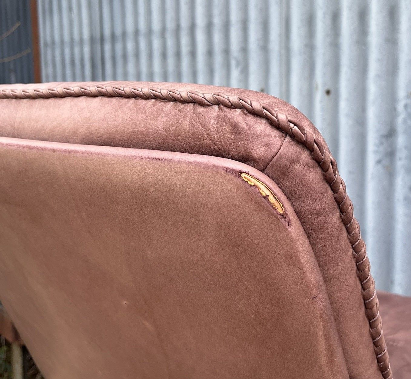 photo furniture Vintage Berg Danish Leather Swivel Armchair Mid Century 70s Scandinavian Retro
