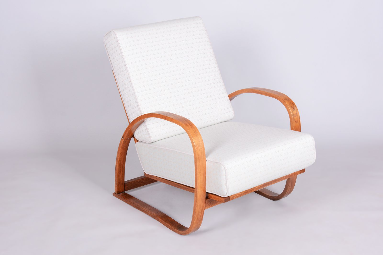 Restored Art Deco Adjustable Armchair, By J. Halabala, Up Závody, Czech. 1930s