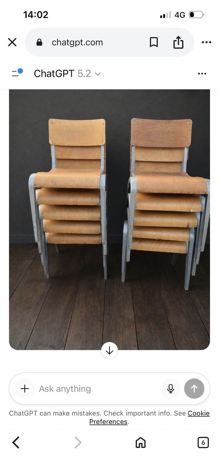 Esavian Children’s Stacking School Chair By James Leonard, 1950s Height 40cm photo for sale