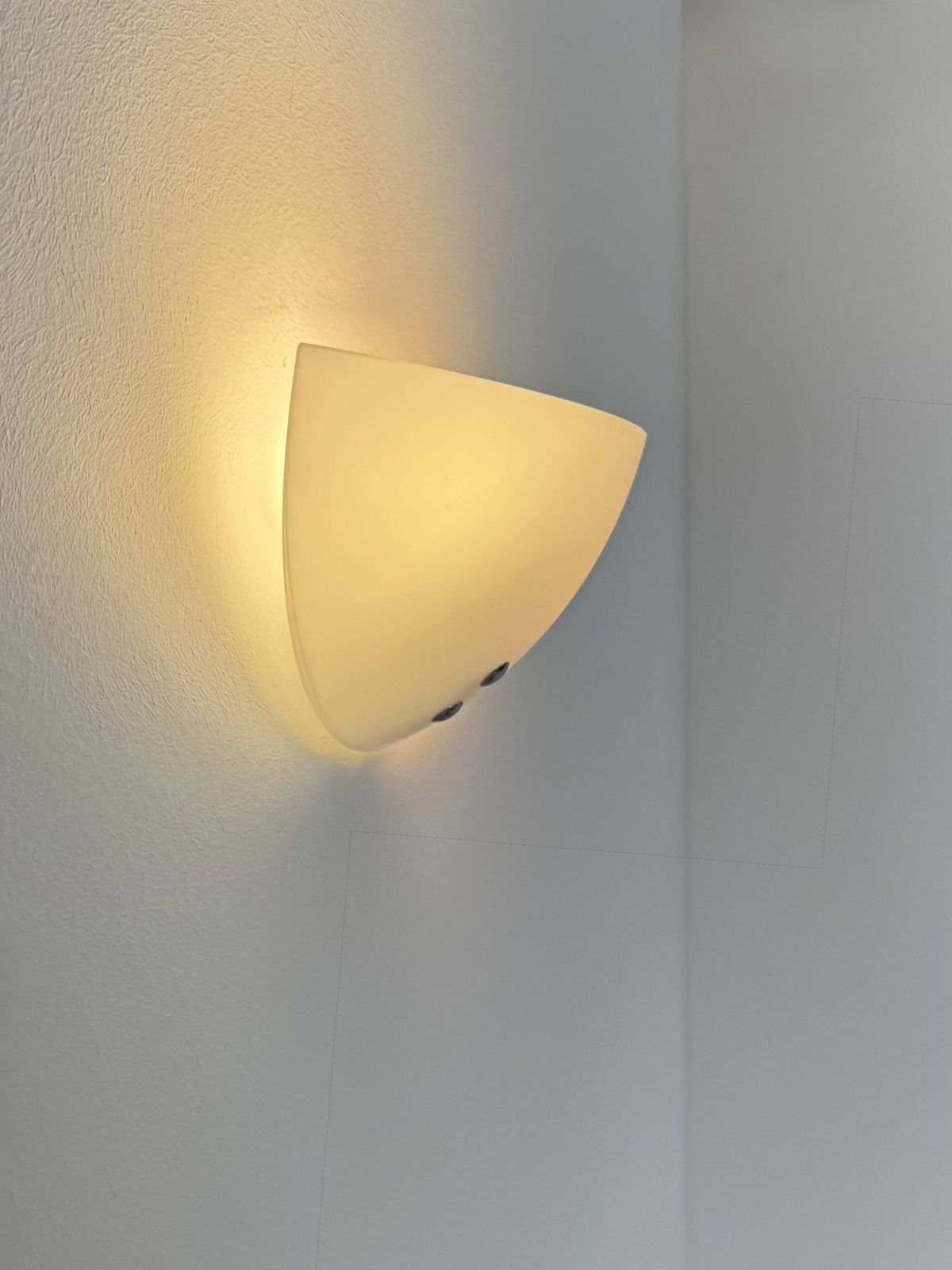 Vintage Wall Light, Opaline Glass And Chrome, France, 1970 photo Lighting