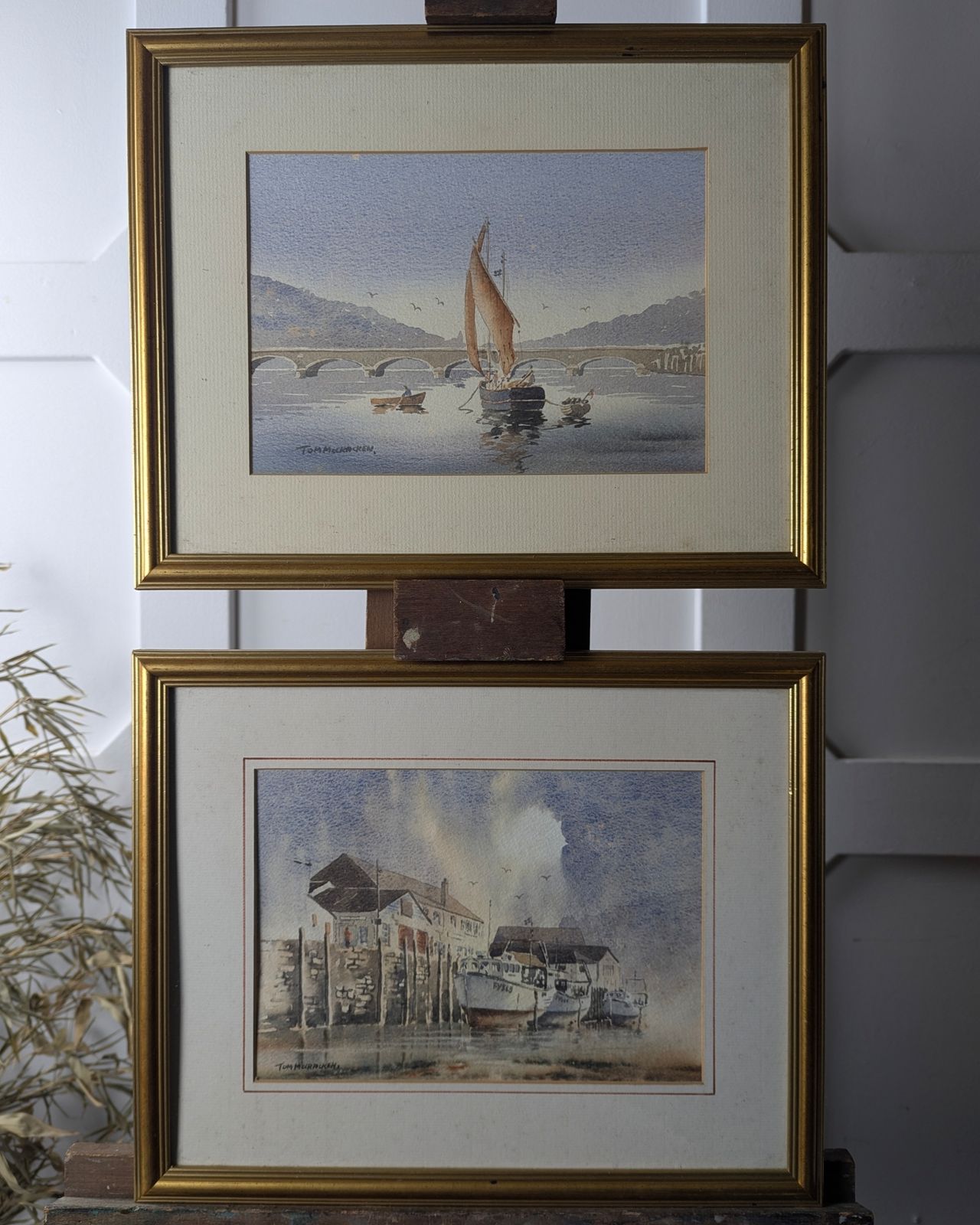 Pair Of Nautical Watercolours – Tom Mccracken photo vintage