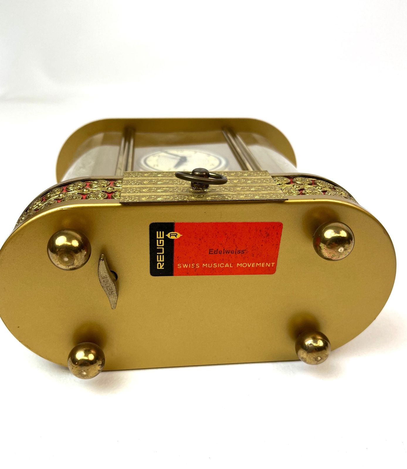 Rare Stunning Mid Century Schmid 8day Desk Clock With Reuge Music Box photo vintage