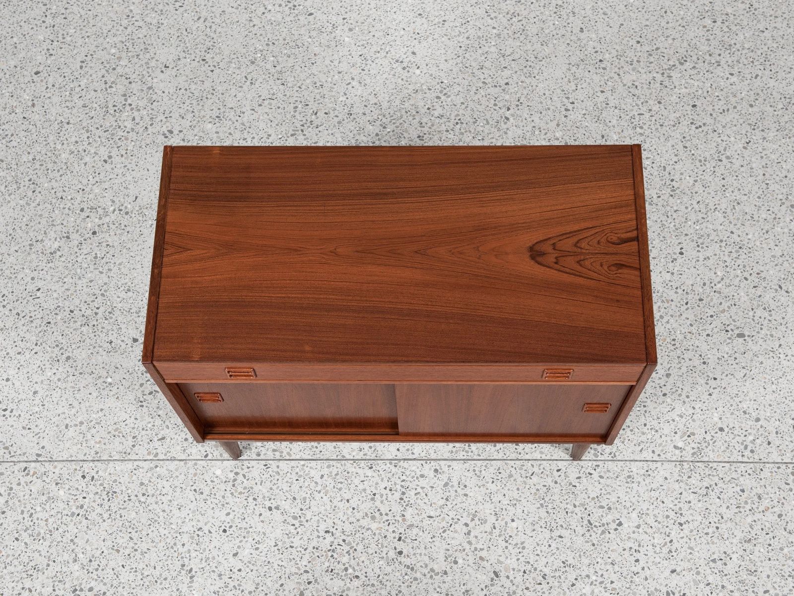 photo furniture Midcentury Danish Cabinet In Teak With 1 Drawer And 2 Sliding Doors 1960s