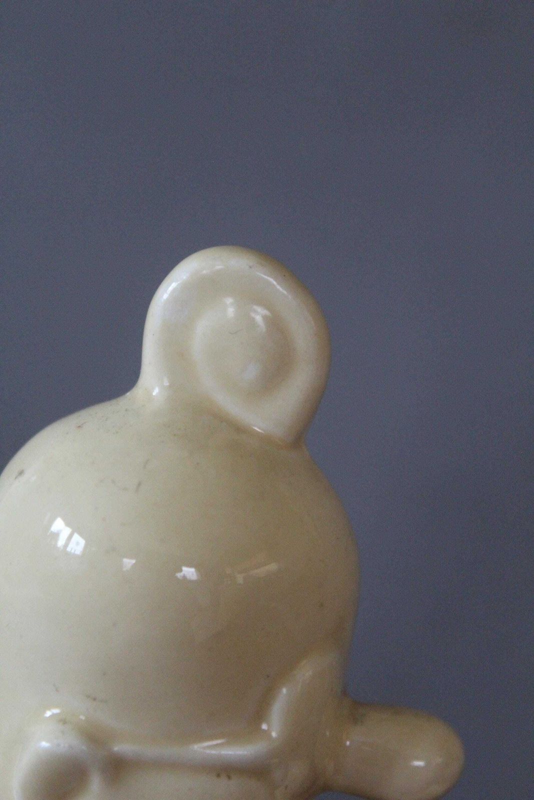 photo furniture Antique Circa 1930s French Piggy Bank To Break, Professeur Nimbus, Digoin Sarreguemines, Numbered, Collectable, Cream Color, Opera Mundi Dex