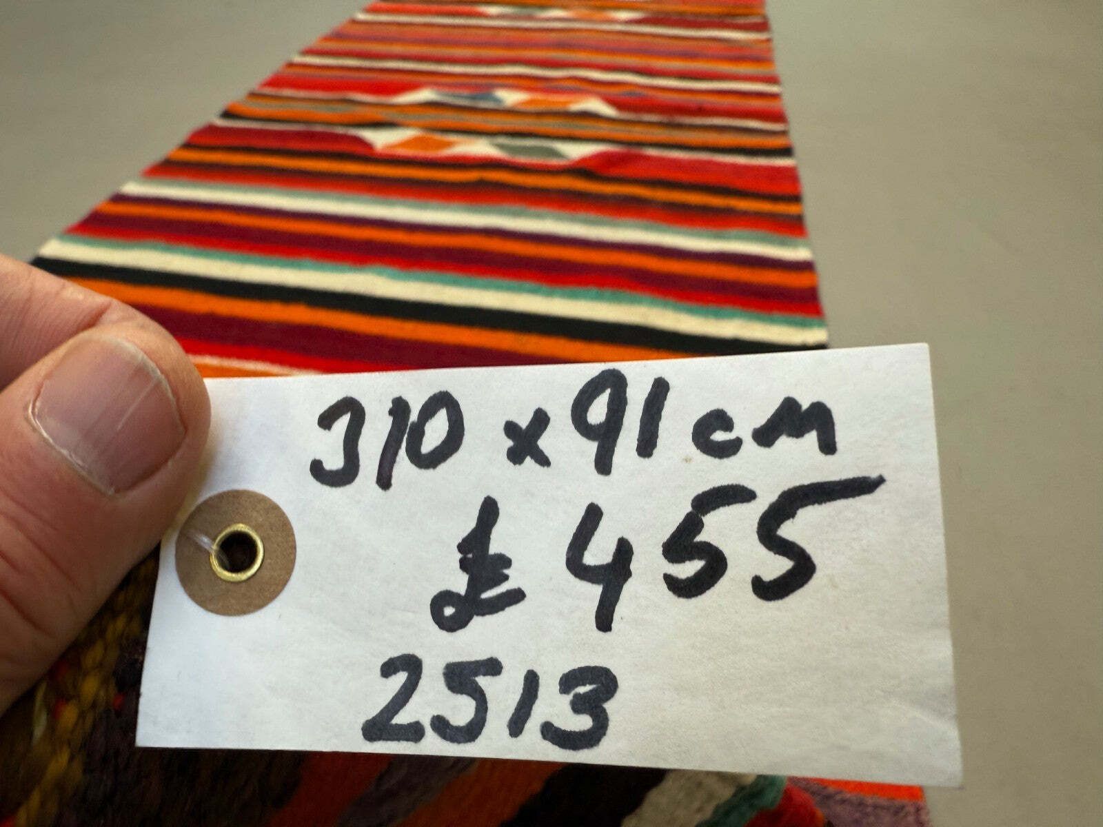 photo vinterior Turkish Kilim Runner 310x91 Cm, Vintage Kelim Rug, Long And Narrow 2513