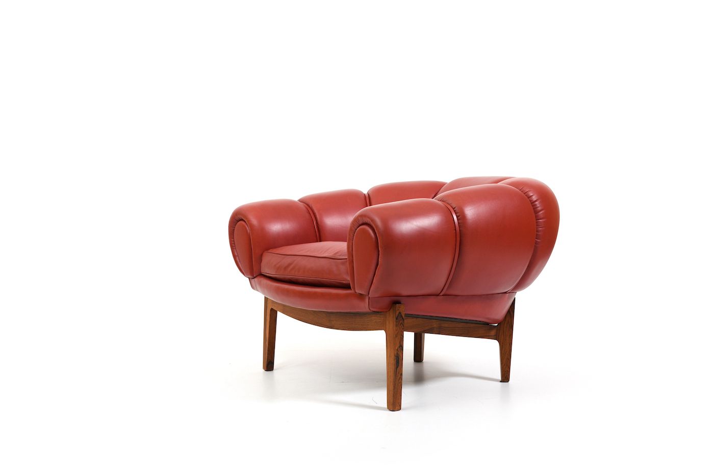 Original And Rare Danish „Croissant“ Easychair By Illum Wikkelsø 1950s photo for sale
