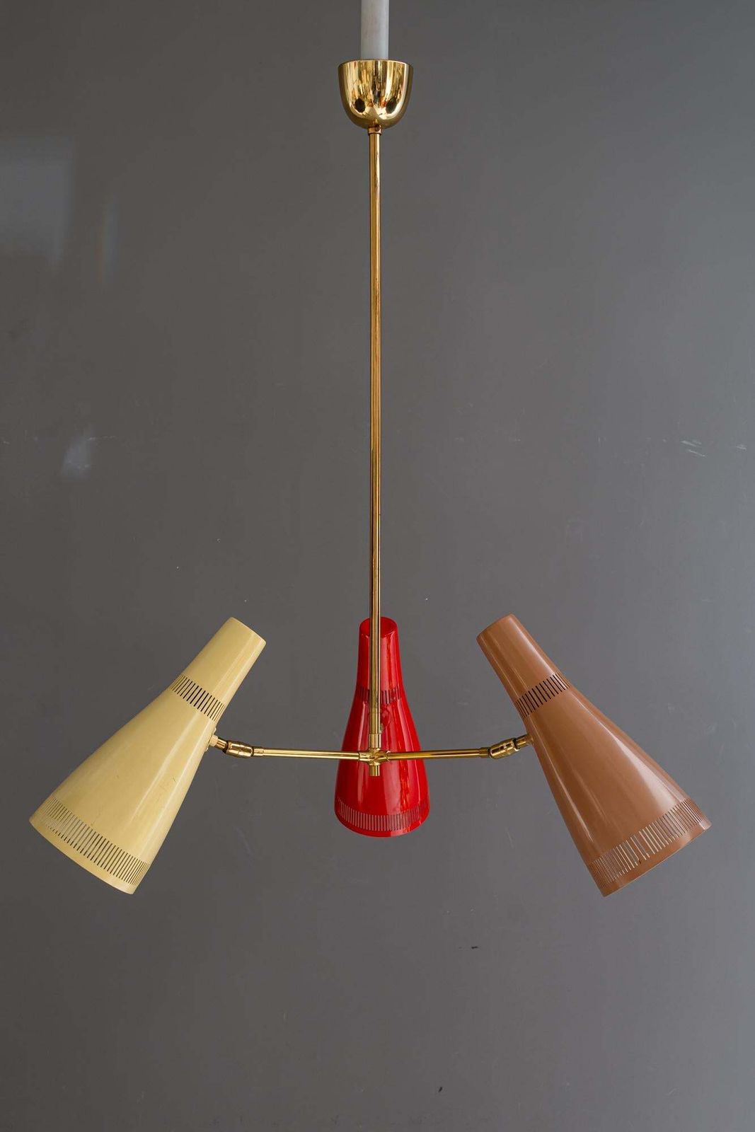 Rupert Nikoll Chandelier With Swiveling Shades Vienna Around 1960s photo 1601.0