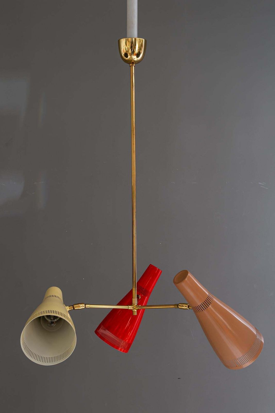 Rupert Nikoll Chandelier With Swiveling Shades Vienna Around 1960s photo buy
