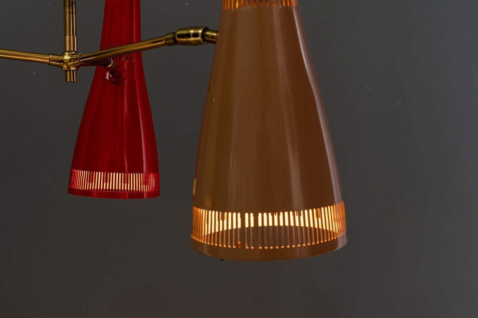 photo vinterior Rupert Nikoll Chandelier With Swiveling Shades Vienna Around 1960s