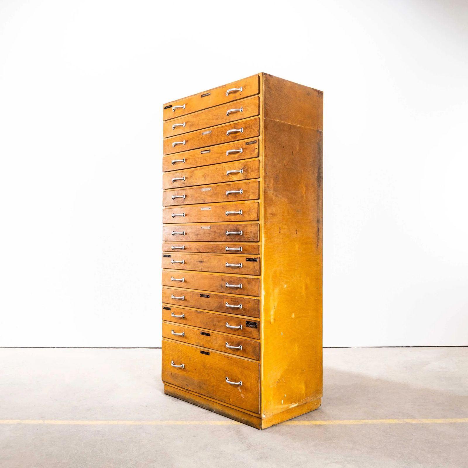 1950’s Tall Multidrawer Engineers Cabinet – Fifteen Drawer photo for sale