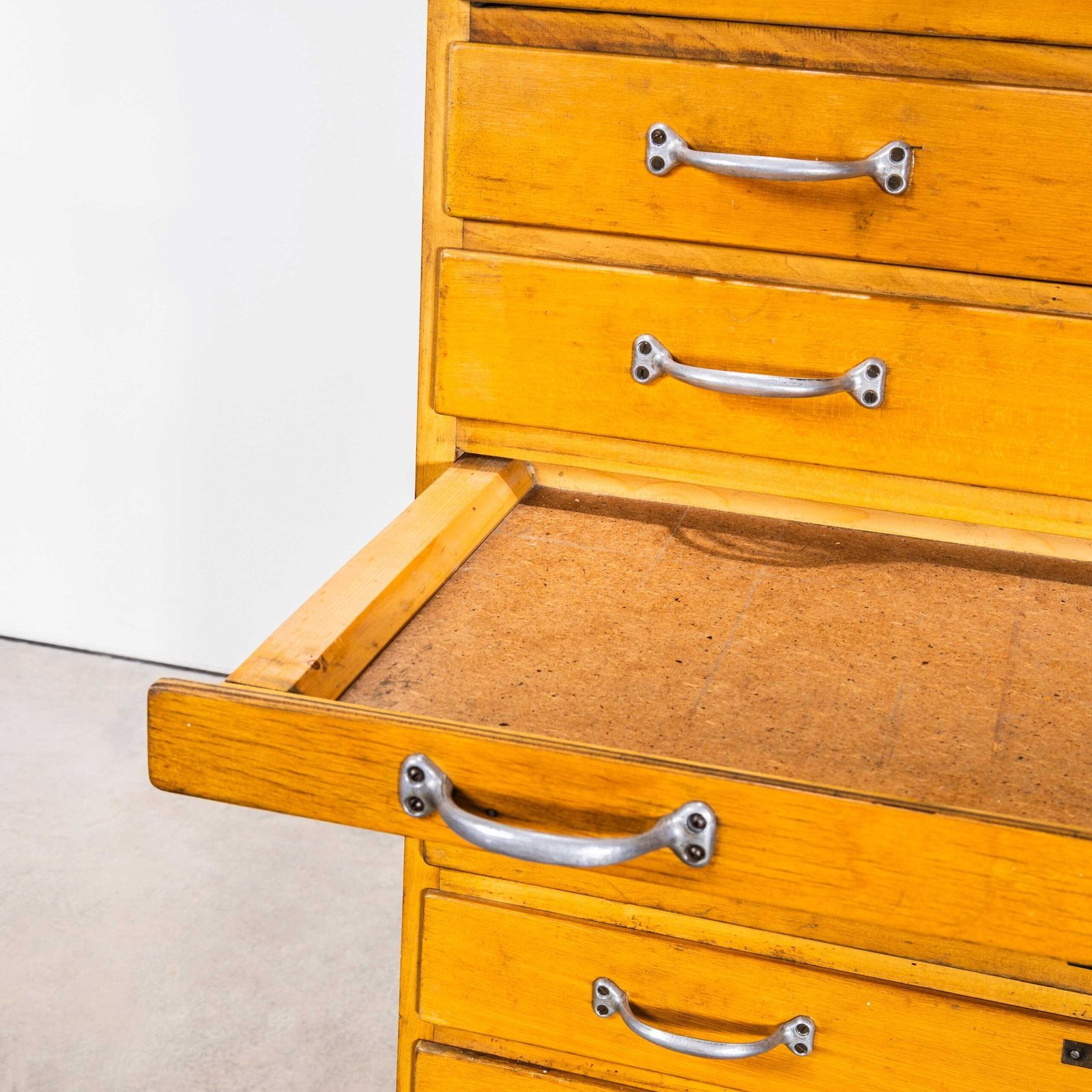 1950’s Tall Multidrawer Engineers Cabinet – Fifteen Drawer photo vintage