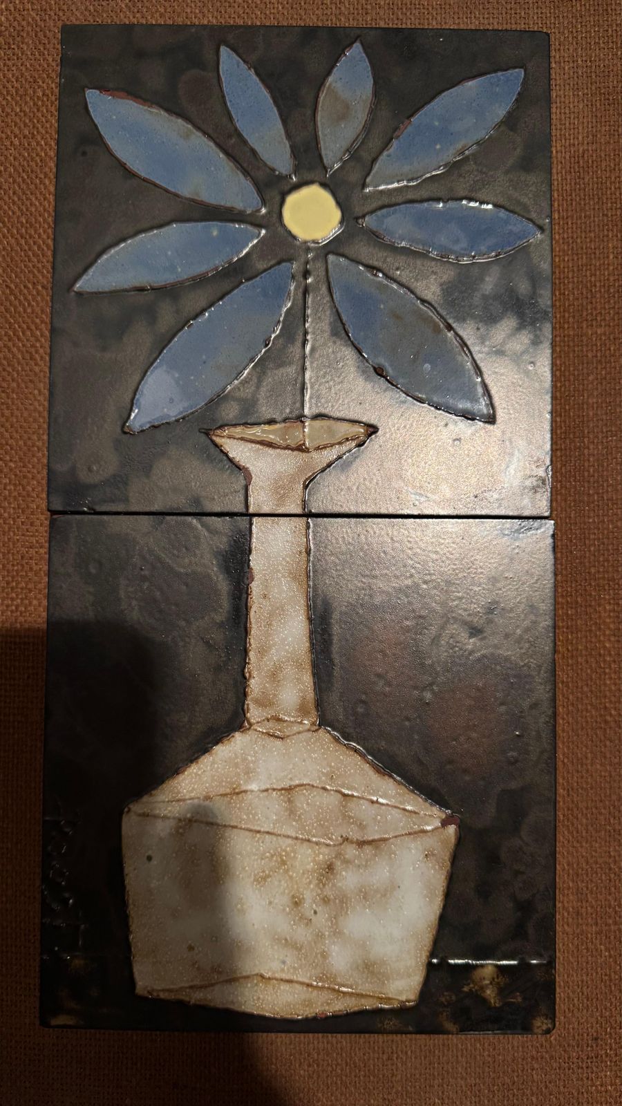 Wall Mounted Tiles Decorative Vase With Flower, Poost, Belgium Artist photo furniture