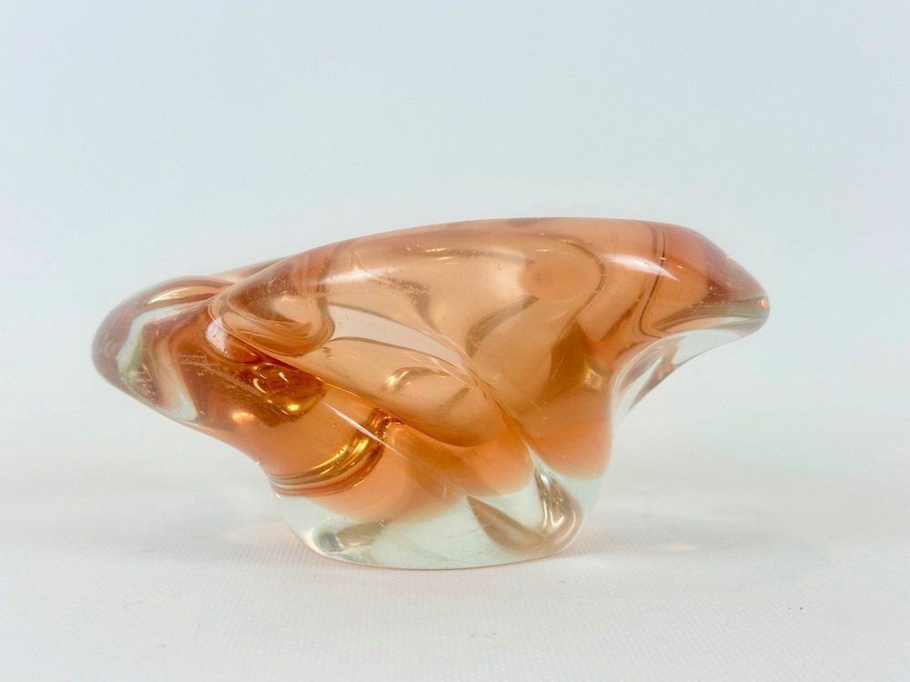 Art Glass Ashtray Or Bowl Attributed To Josef Hospodka For Chribska Sklarna, 1960s photo Home Decor